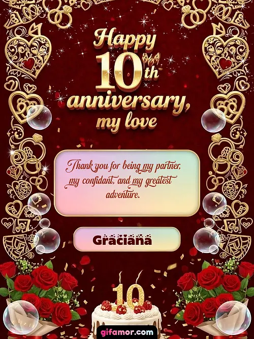 Happy 10th anniversary, my love Graciana