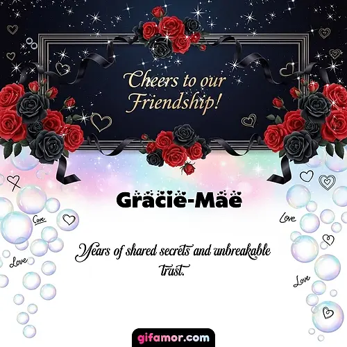 Cheers to our friendship!  V Gracie-Mae