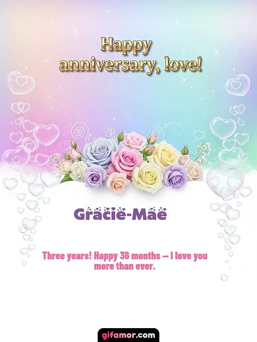 Happy anniversary, love! III Gracie-Mae