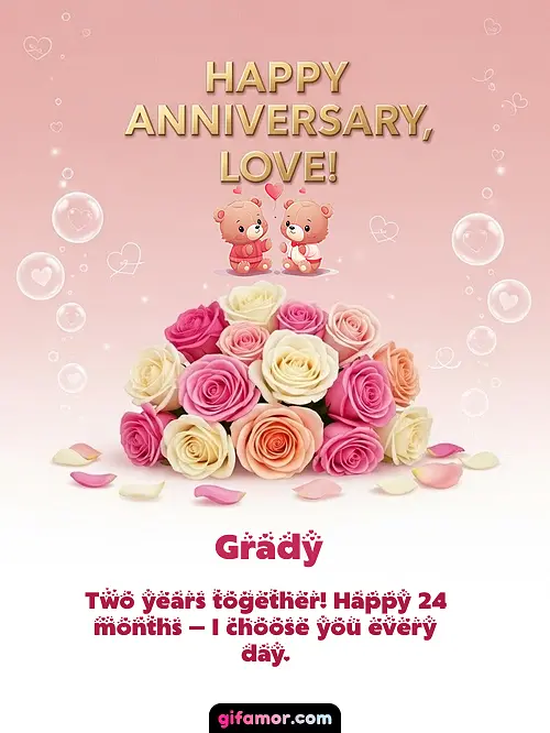 Two years together! Happy 24 months — I choose you every day.