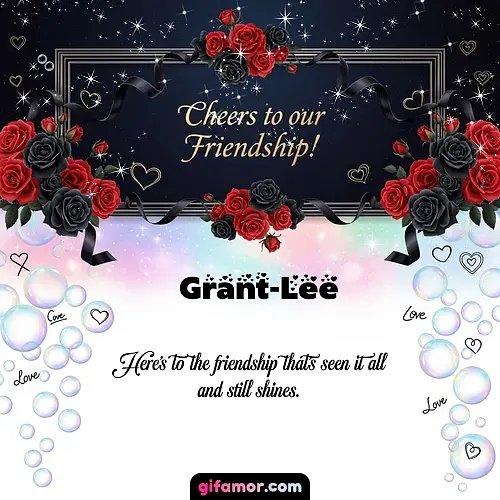 Cheers to our friendship!  V Grant-Lee