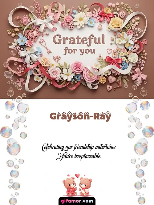 Celebrating our friendship milestone: You're irreplaceable.