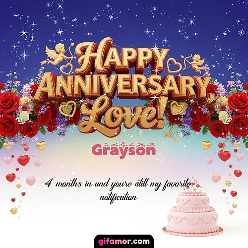 Happy one month anniversary, love! Grayson Gif Download