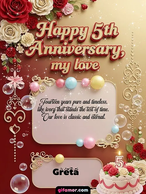 Happy 5st anniversary, my love Greta