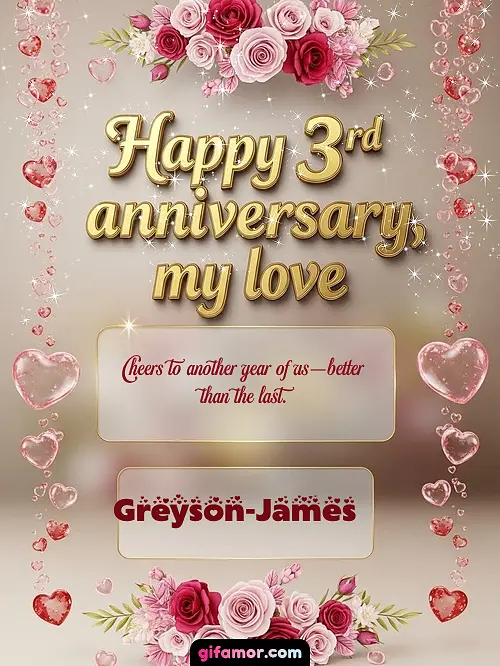 Happy 4st anniversary, my love Greyson-James