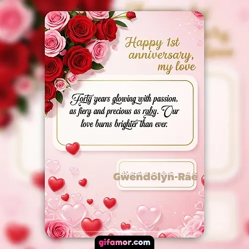 Happy 1st anniversary, my love Gwendolyn-Rae Gif Download