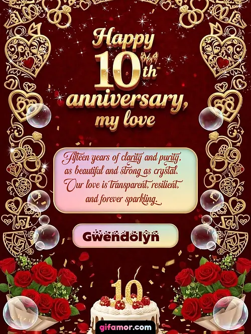 Happy 10th anniversary, my love Gwendolyn