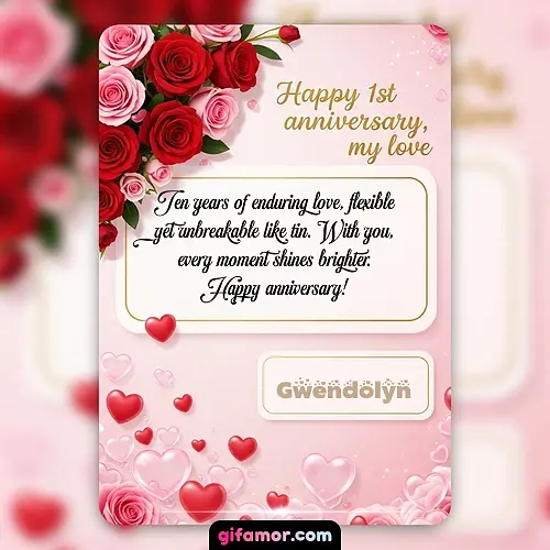 Happy 1st anniversary, my love Gwendolyn
