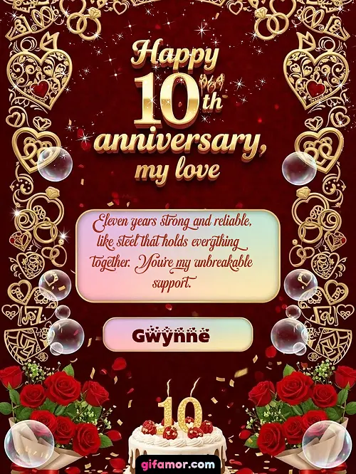 Happy 10th anniversary, my love Gwynne