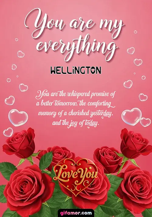 You are my everything Wellington